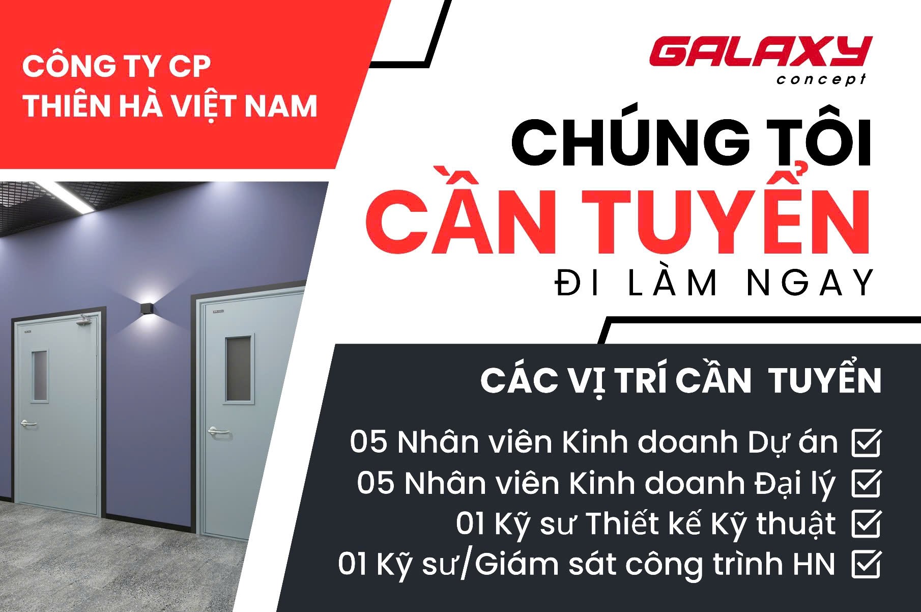 GALAXY VIỆT NAM TUYỂN DỤNG GẤP